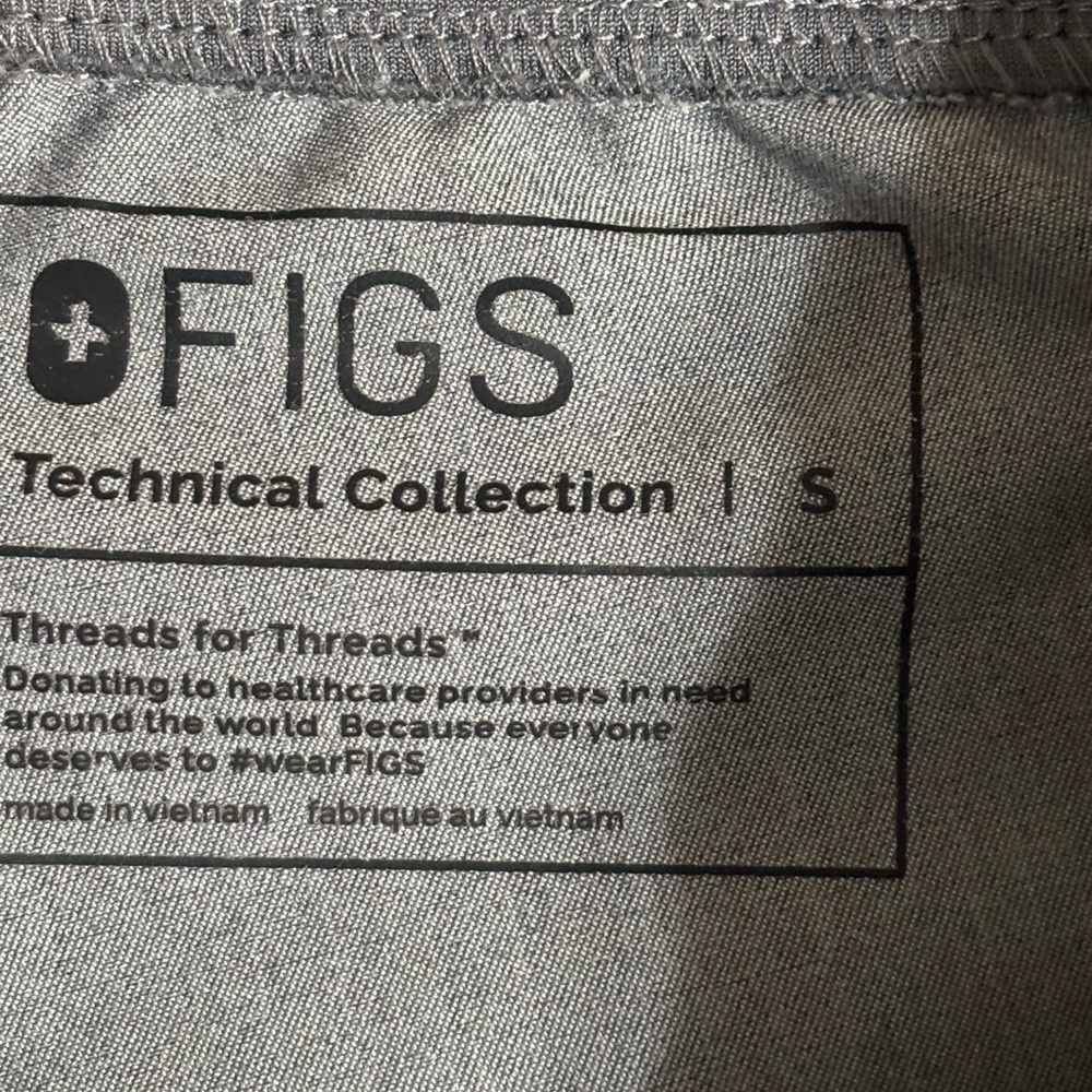 Figs Gray Sweatpants with Elastic Waistband and Tapered Ankles - Picture 4 of 5
